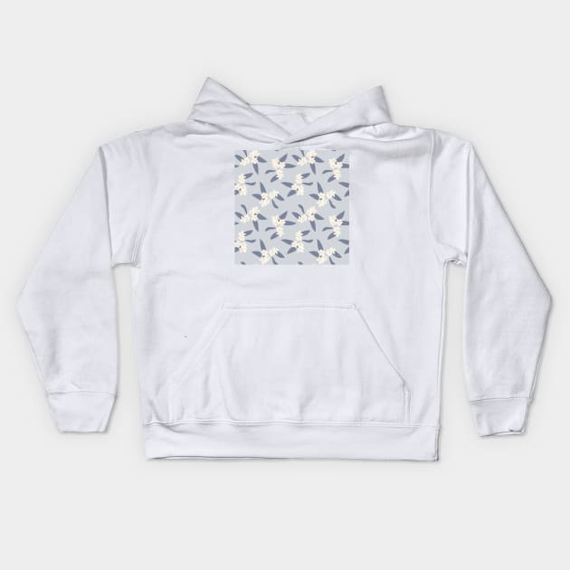 Happiness Frangipani flowers pattern Kids Hoodie by -mltomi-